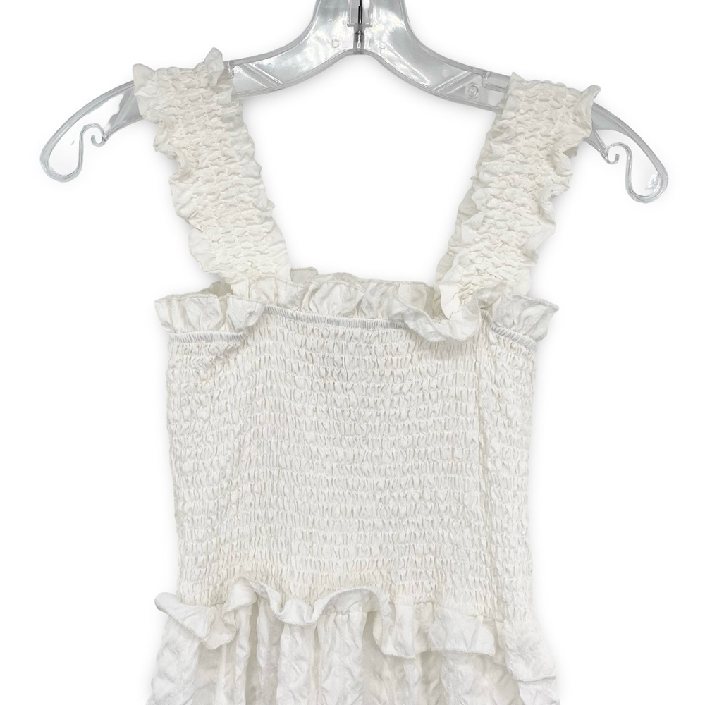 Simply Southern White Textured Tiered Ruffle Maxi Dress Size Medium - Picture 4 of 12